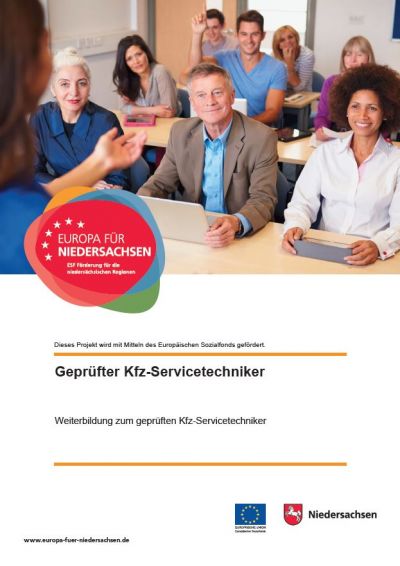 Weiterbildung Kfz-Servicetechniker, Förderung  mit Mitteln des Europäischen Sozialfonds